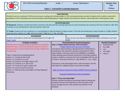 Topic 7 – Extend the Counting Sequence
