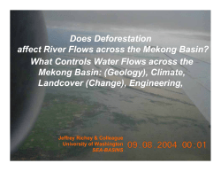 Does Deforestation affect River Flows across the Mekong Basin