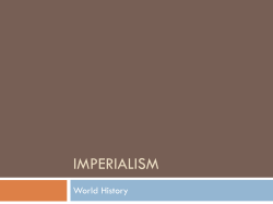 CH27/28 Imperialism PowerPoint - Grosse Pointe Public School