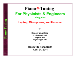 Piano  Tuning - Virginia Tech Physics