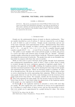 Graphs, Vectors, and Matrices - American Mathematical Society