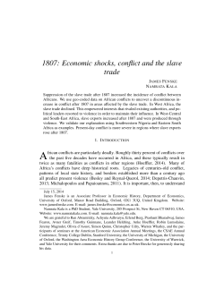 1807: Economic shocks, conflict and the slave trade
