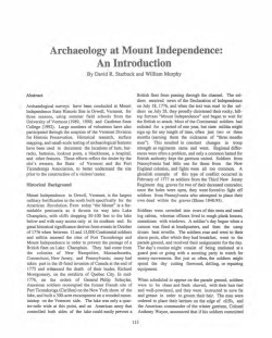 Archaeology at Mount Independence: An Introduction