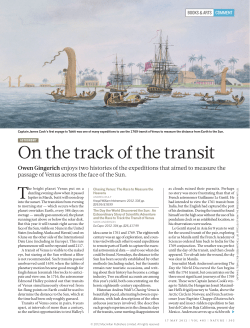 On the track of the transit