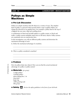 Pulleys as Simple Machines