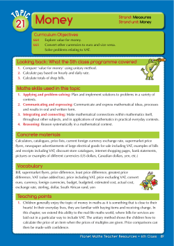 Looking back: What the 5th class programme