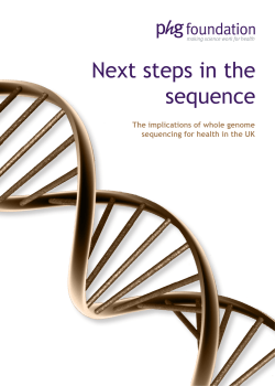 Next steps in the sequence