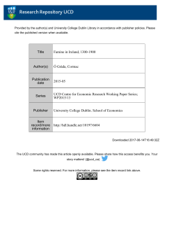 Title Famine in Ireland, 1300-1900 Author(s) Ó Gráda, Cormac