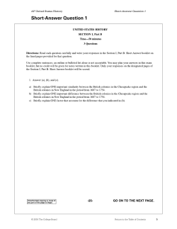 Short Answer Question 1