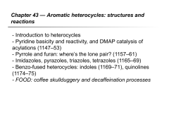 Chapter 43 &mdash; Aromatic heterocycles: structures and reactions