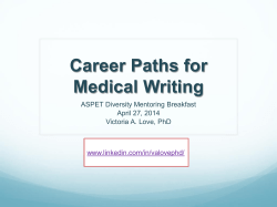 So you Want to be a Medical Writer!?