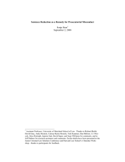 Sentence Reduction as a Remedy for Prosecutorial Misconduct