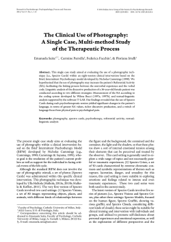 The Clinical Use of Photography: A Single Case, Multi
