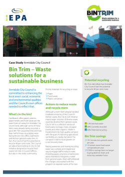 Armidale City Council Bin Trim case study