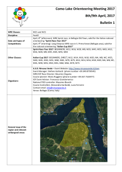 Como Lake Orienteering Meeting 2017 8th/9th April