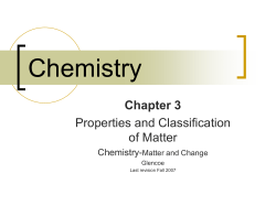 Properties and Changes of Matter