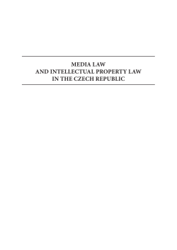 media law and intellectual property law in the czech