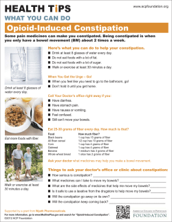 Opioid-Induced Constipation