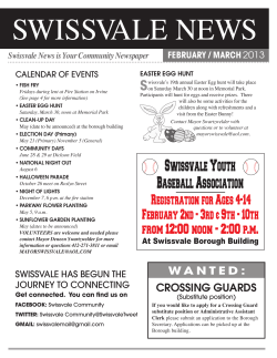 February 2013 - Swissvale Borough