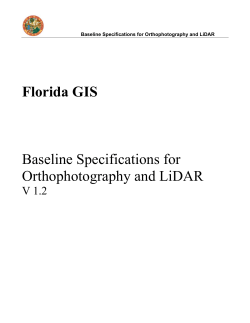 Florida GIS Baseline Specifications for Orthophotography and LiDAR