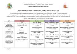 MEDIUM TERM PLANNING &ndash; TUDORS