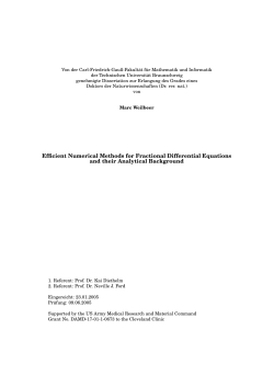 Efficient Numerical Methods for Fractional Differential Equations and