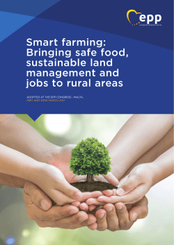 Smart farming: Bringing safe food, sustainable land