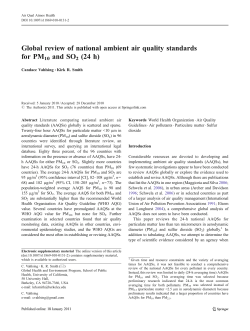 Global review of national ambient air quality standards for PM10 and
