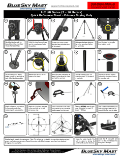 AL2 Lift Series (2 &ndash; 10 Meters) Quick Reference Sheet