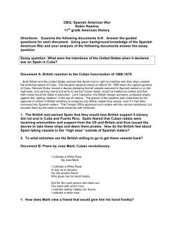 DBQ: Spanish American War Robin Rawlins 11 grade American