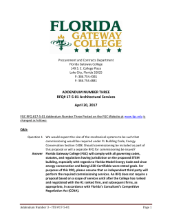 ADDENDUM NUMBER THREE RFQ# 17-5