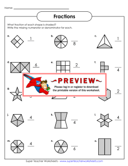 Fractions - Super Teacher Worksheets
