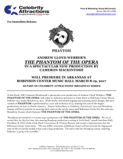The Phantom of the Opera - Robinson Center`s Second Act