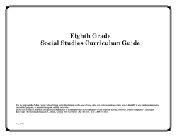 Eighth Grade Social Studies Curriculum Guide