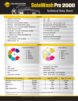 SolaWash Pro 2000 - High End Systems
