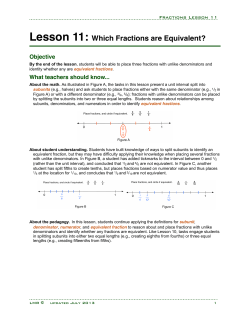 Lesson 11: Which Fractions are Equivalent?