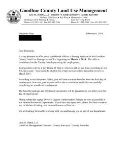 Hoyt new hire - Goodhue County