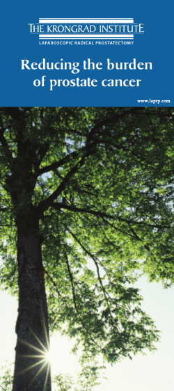 Krongrad 4x9 brochure - Prostate Cancer Surgery