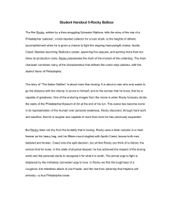 Student Handout #5: Rocky Balboa
