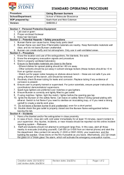 SMB_006 Using Bunsen burners
