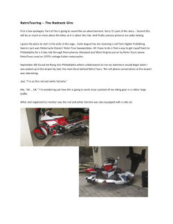 RetroTouring &ndash; The Redneck Giro First a few apologies. Part of this