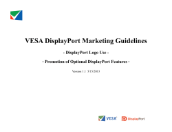 DisplayPort Marketing Guidelines v1 1