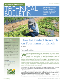 How to Conduct Research on Your Farm or Ranch