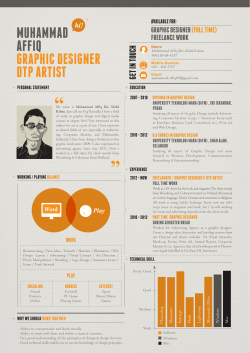 MUHAMMAD AFFIQ GRAPHIC DESIGNER DTP ARTIST