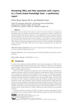 Answering Why and How questions with respect to