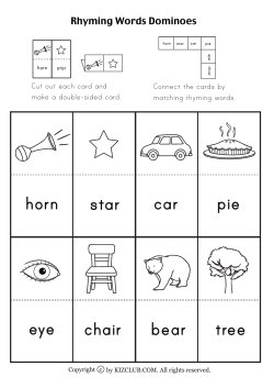 Rhyming Words Dominoes
