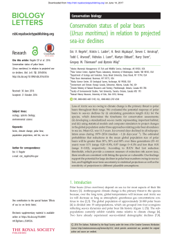 Conservation status of polar bears (Ursus maritimus) in relation to