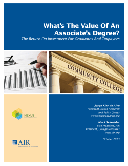 What`s the Value of an Associate`s Degree?