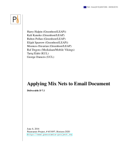 Applying Mix Nets to Email Document