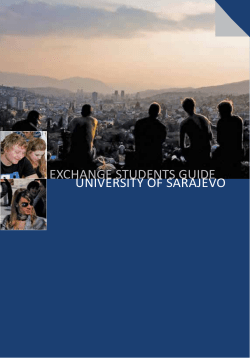 exchange students guide university of sarajevo